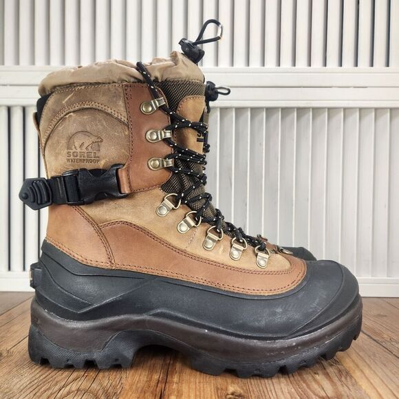 Sorel Conquest Men's 10 Brown Waterproof 400g Insulated Winter Boots NM1049-265 - Picture 1 of 11